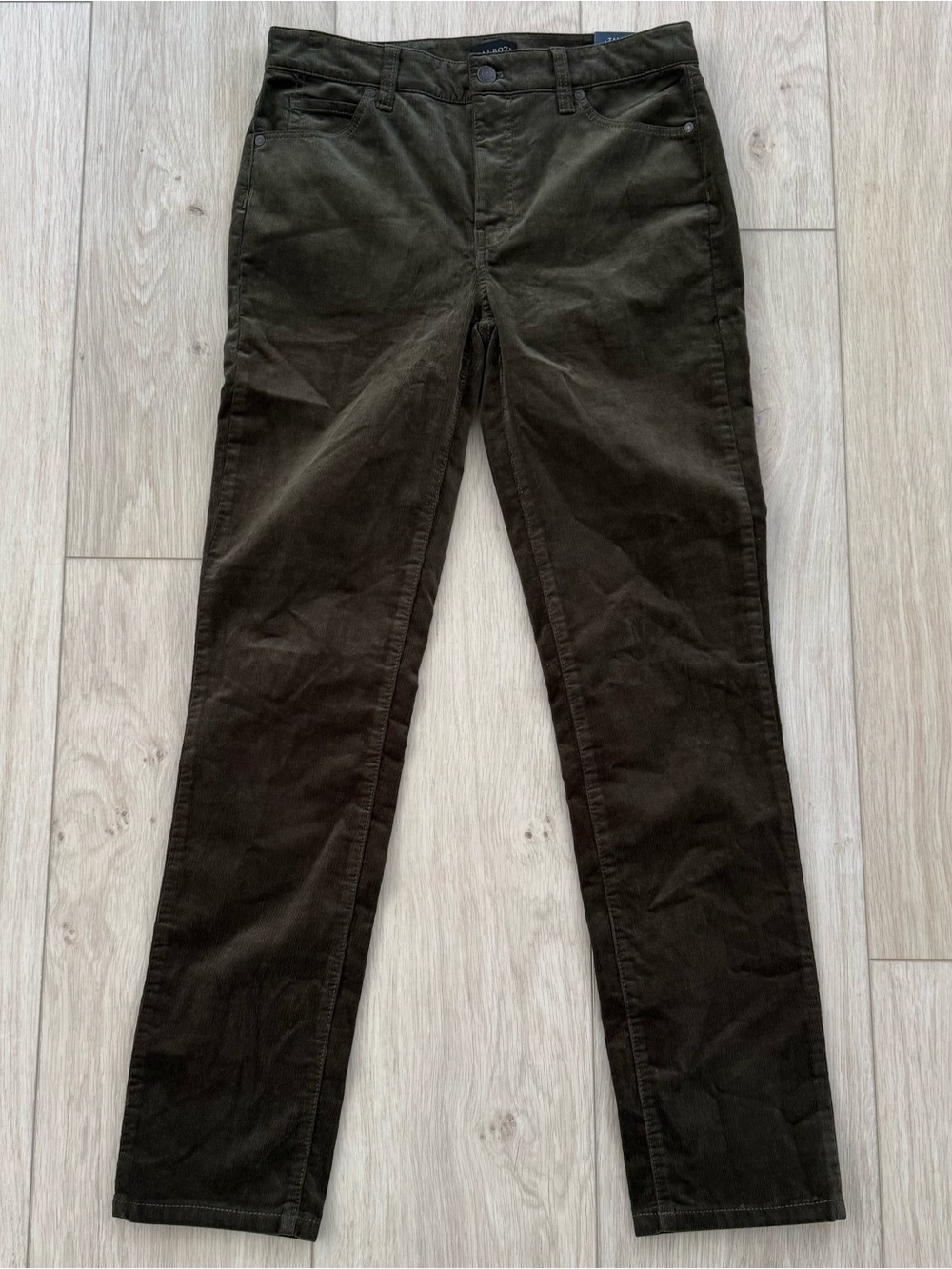 Talbots Women’s high-waist straight-leg size 4 brown corduroy pants new tags NWT